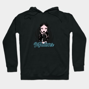 Whatever Girl Doll Black and Light Blue v10 Hoodie